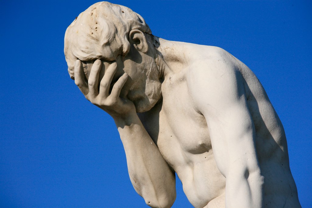 Cain, face palm, rat race